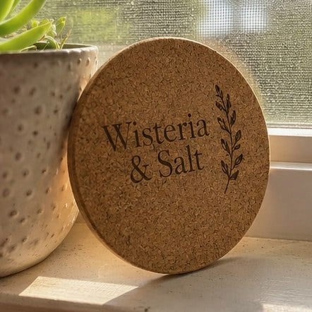 Custom coasters in use