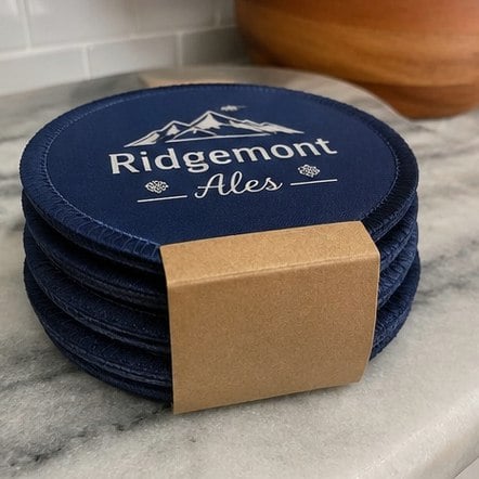 Custom coasters in use