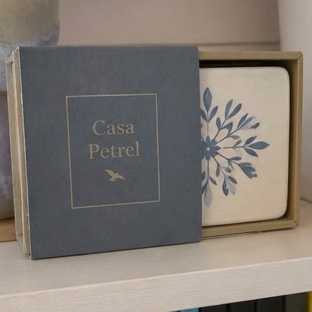 Custom coasters in use